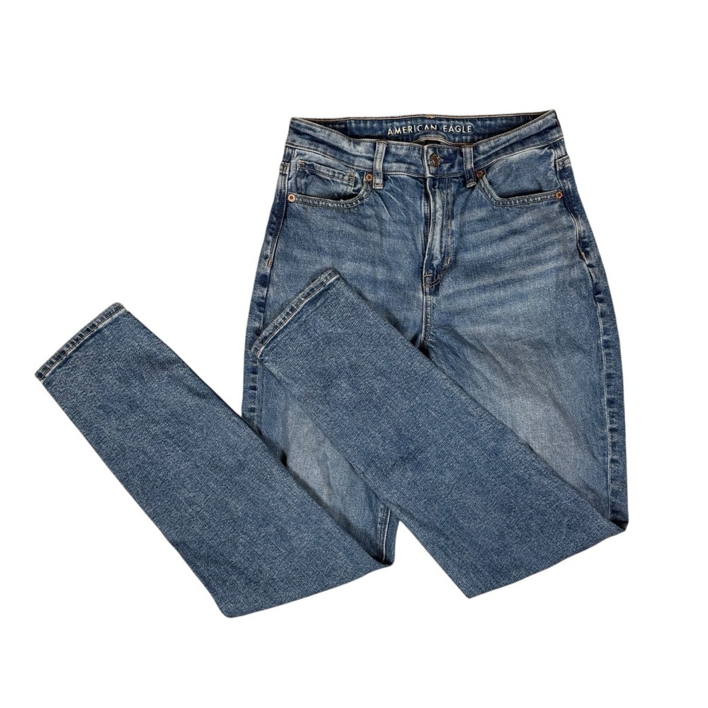 American Eagle Light Blue Mom Jeans Size 2 Long